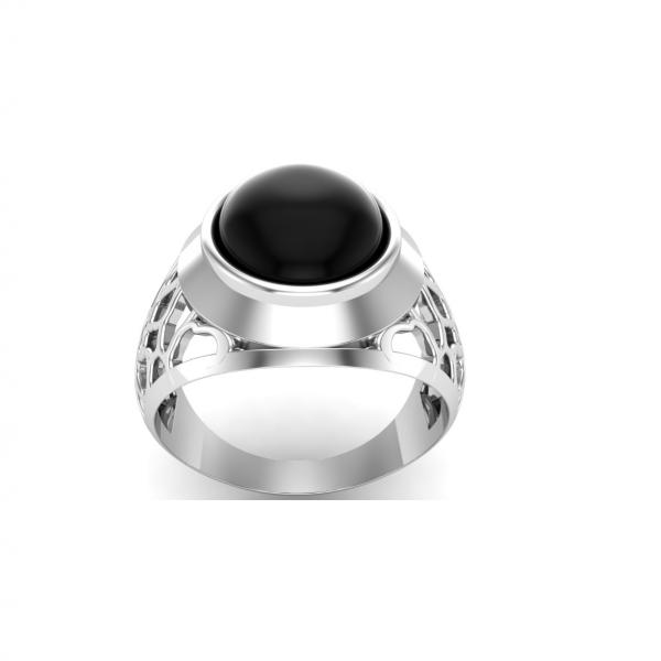 Bague onyx argent Mucem